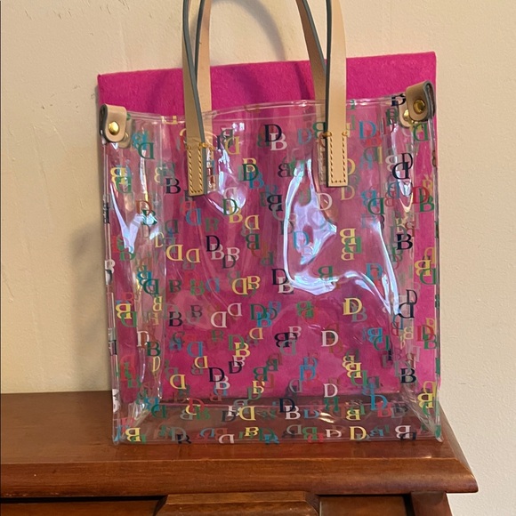 Dooney & Bourke Clear Tote with Multicolor Logo - Picture 7 of 9